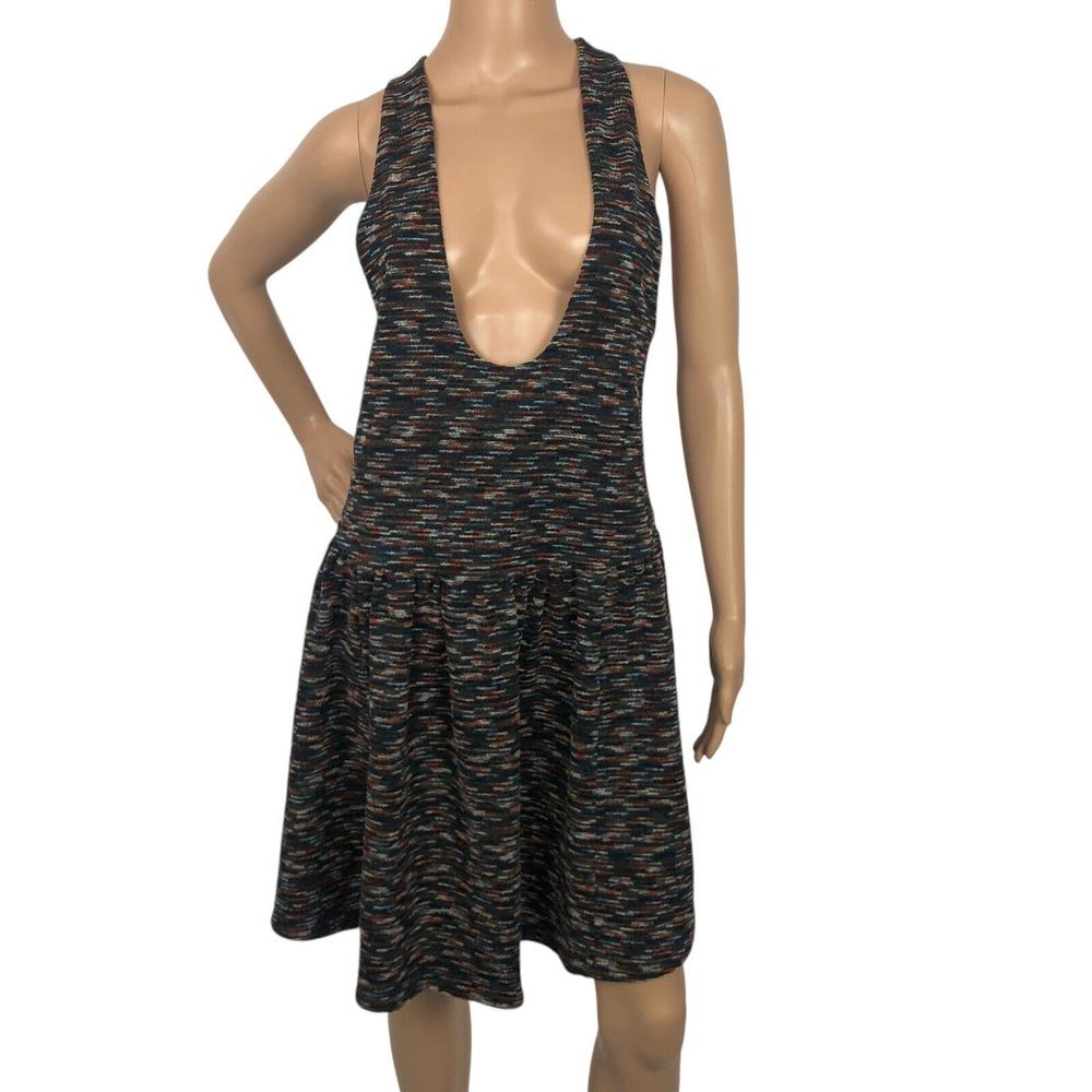 Anthropologie MAEVE‎ Knit Pinafore Skirt Dress Size M A-Line Academia Preppy